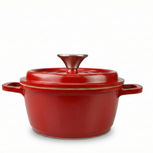 Red 16cm Die-cast Aluminum Casserole with Self-basting Lid - Kingstyle Cookware Factory