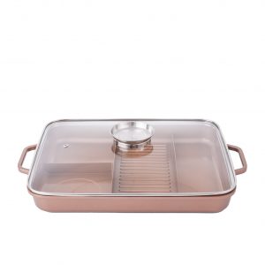 38*30cmDie-Cast Aluminum Divide Pan with Induction Base