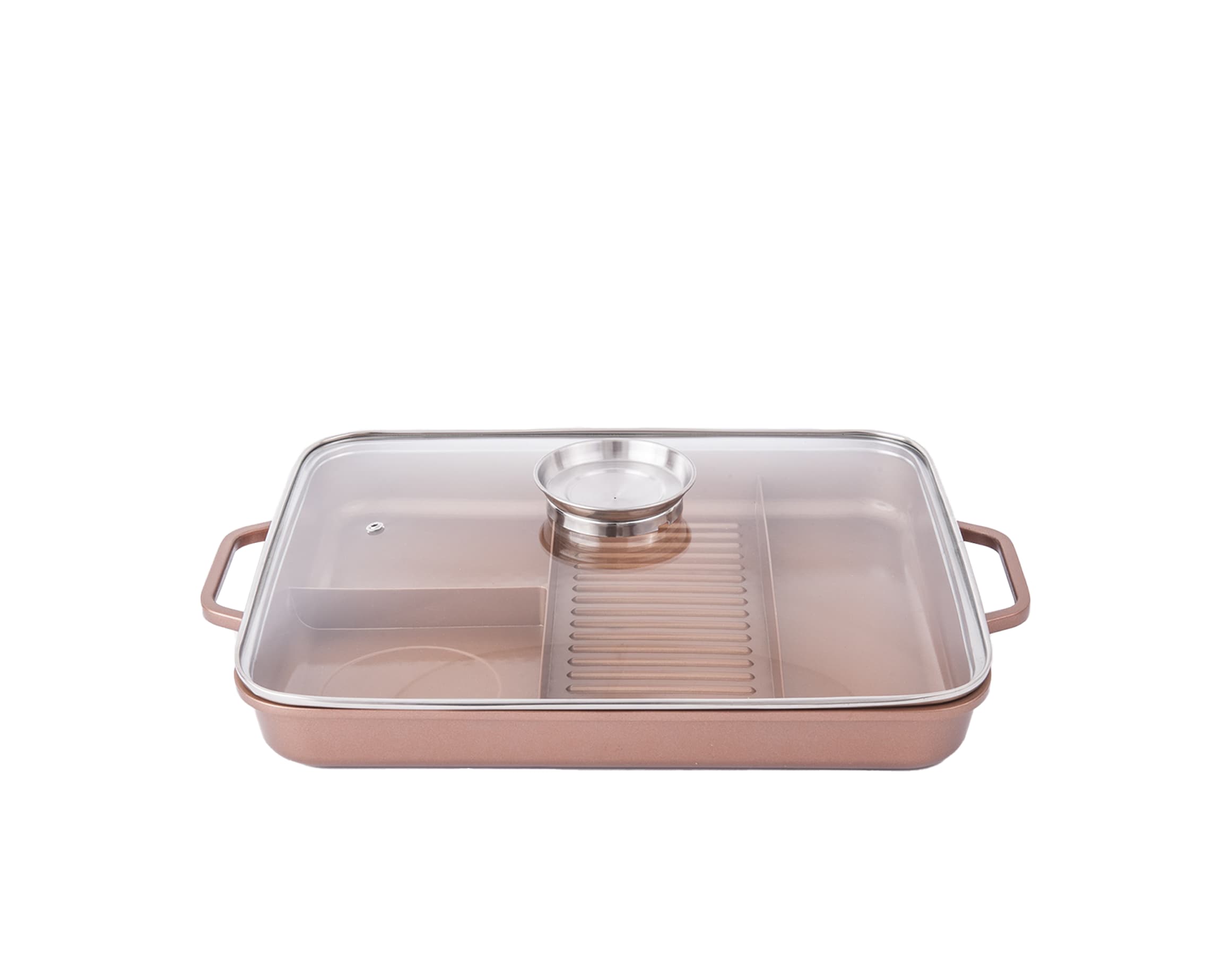 38*30cmDie-Cast Aluminum Divide Pan with Induction Base