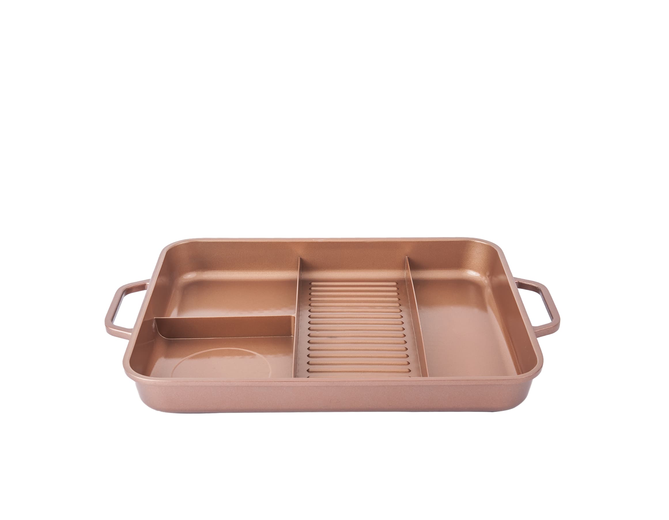 38*30cmDie-Cast Aluminum Divide Pan with Induction Base - Image 2