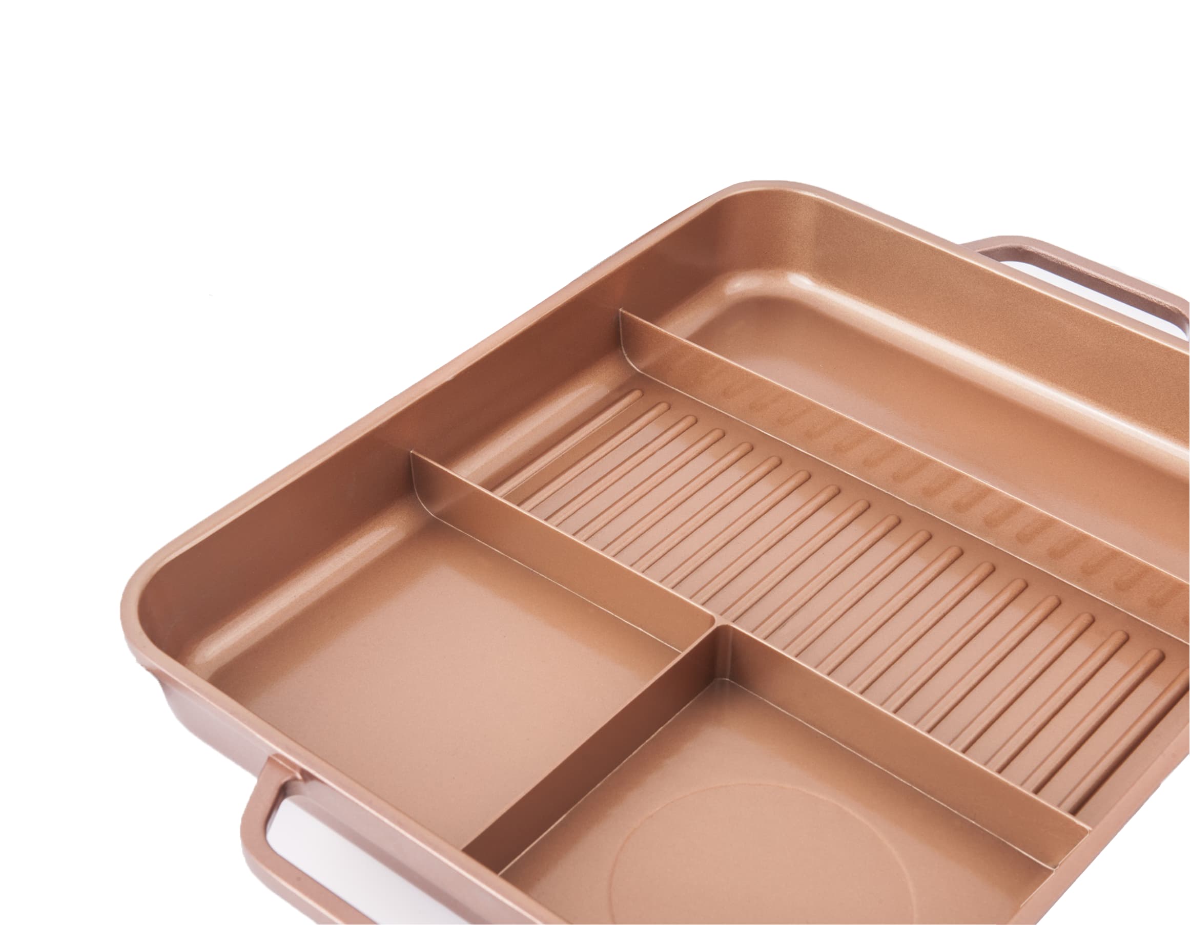 38*30cmDie-Cast Aluminum Divide Pan with Induction Base - Image 4