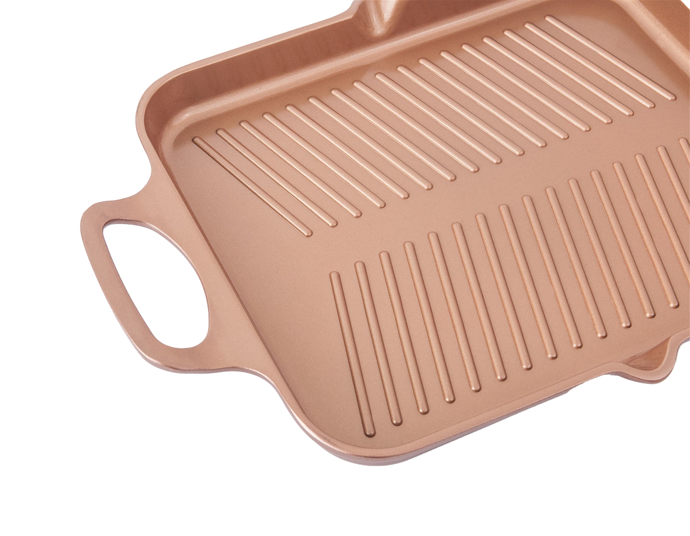 33*27cmDie-Cast Aluminum Grill Pan with Induction Base - Image 4