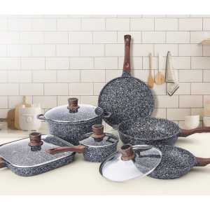 Die-Cast Aluminum Granite Coated Cookware Set